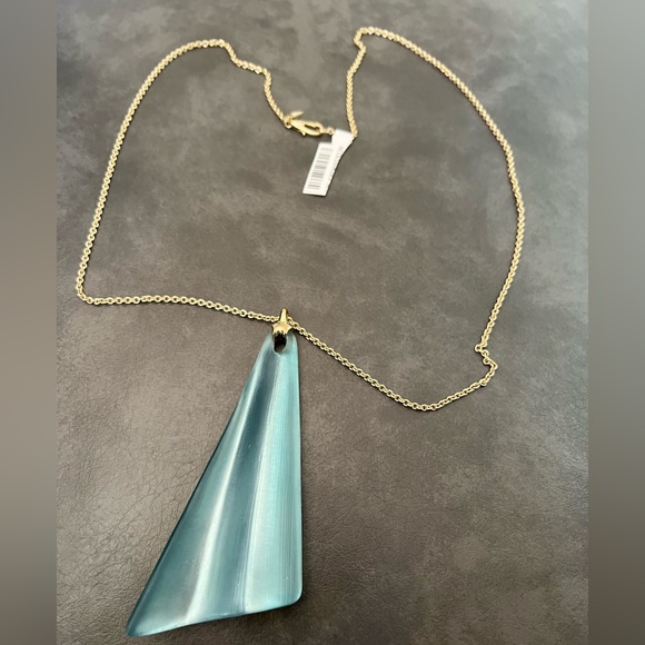 ALEXIS BITTAR Wavy Fan Pendant Necklace 195$ - Picture 7 of 9